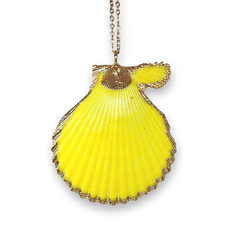 Yellow Fluorite - tumbled stone pendant necklace