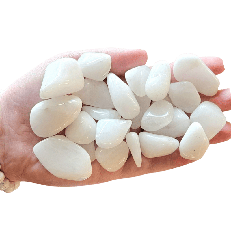 Quarzo latteo neve burattato