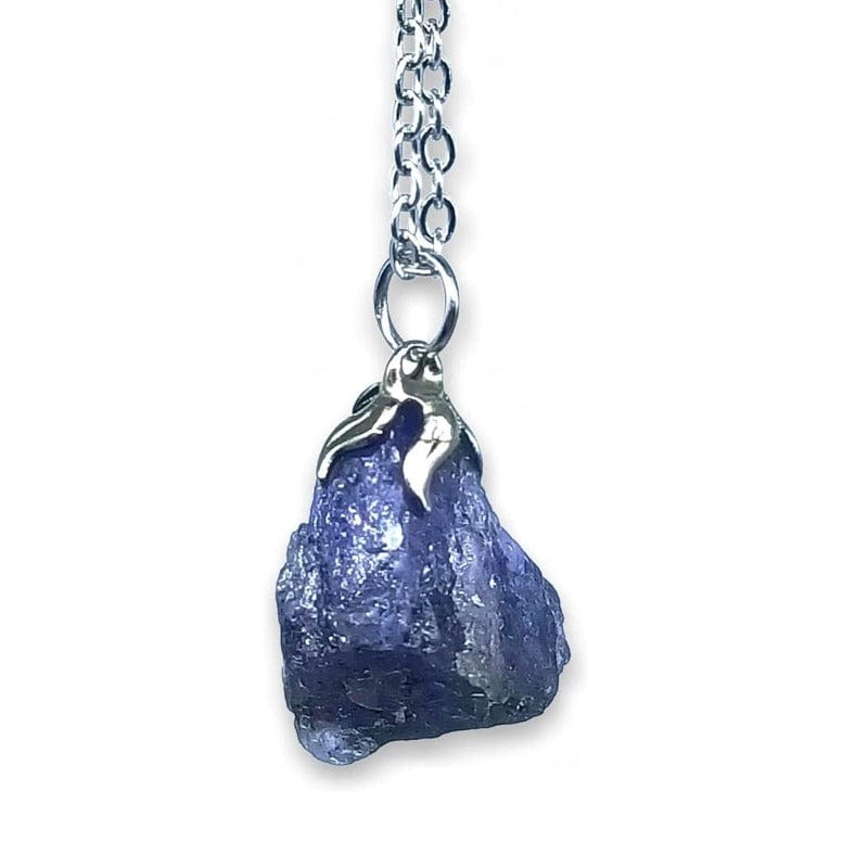 Tanzanite grezza - Ciondolo con catenina o caucciù