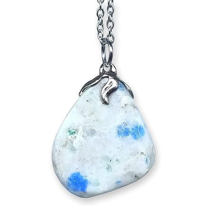 Azurite k2 - tumbled stone pendant necklace