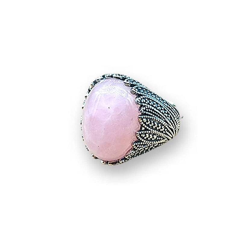 Amethyst - adjustable ring in hypoallergenic brass