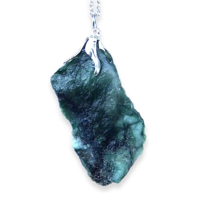 Esmeralda en bruto - Colgante con cadena o caucho