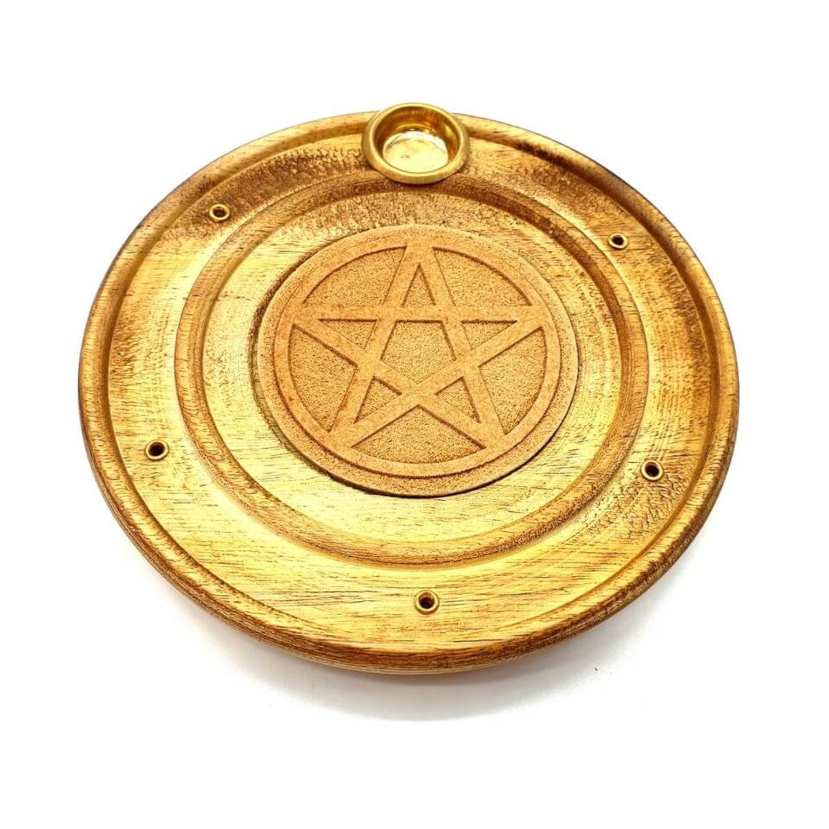 Pentacle incense burner for sticks and cones