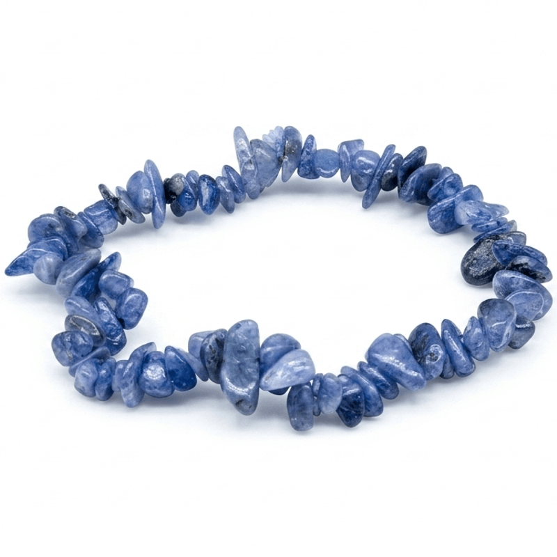 Tanzanite - bracciale elastico in "chips"