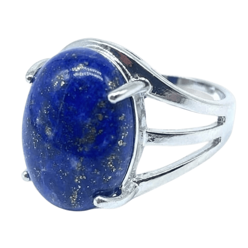 Lapislazzuli - anello regolabile in ottone anallergico