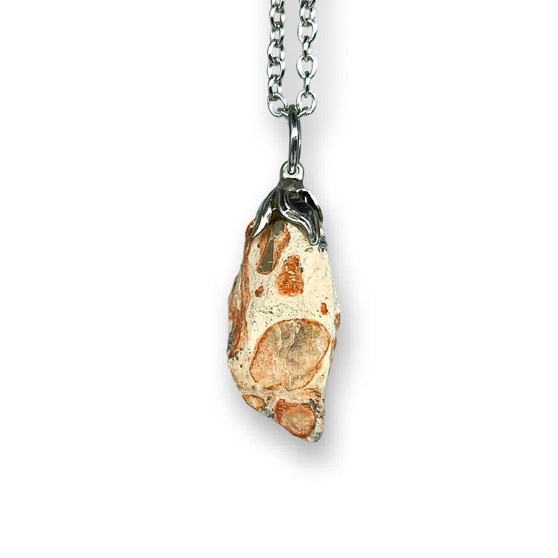 Leopardite Grezza - collana con ciondolo grezzo