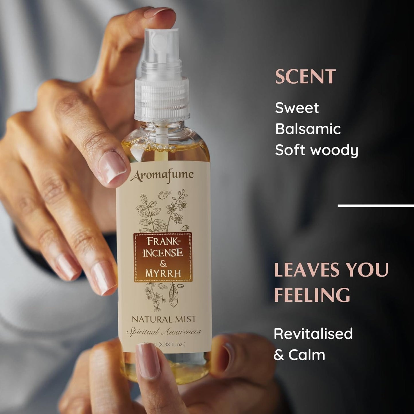 AROMAFUME - 100% Natural Essential Oil Room Spray (INCENSE AND MYRRH)