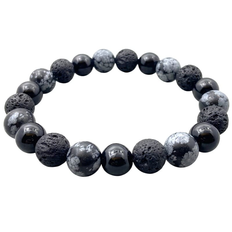 Pulsera elástica de crisocola y lapislázuli