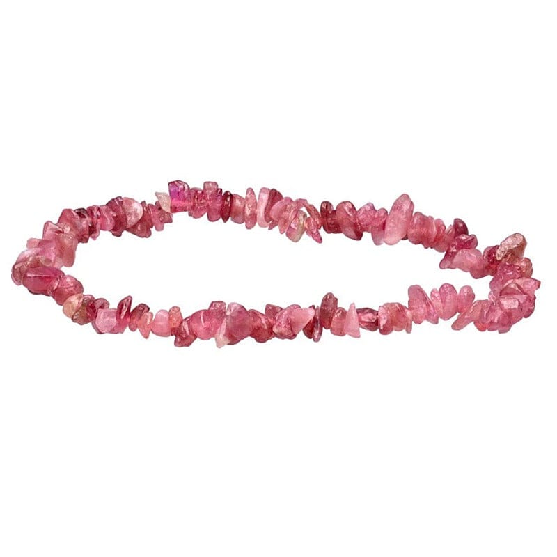 Tormalina rosa - bracciale elastico in "chips"