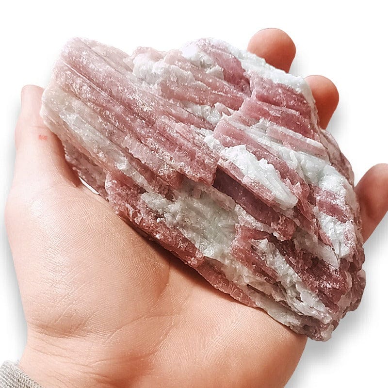 Tormalina rosa su calcite bianca "RUBELLITE"