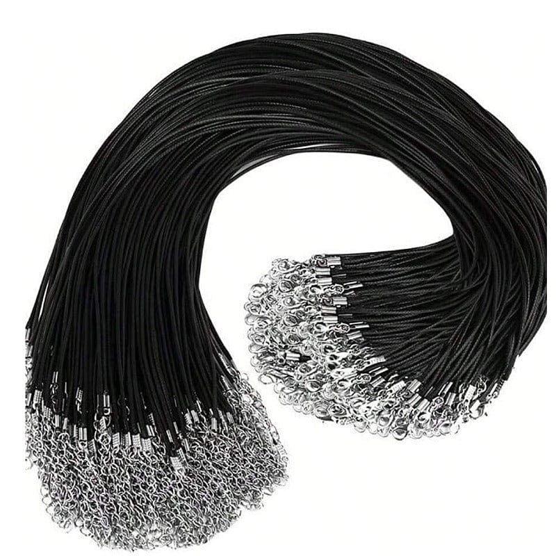 1 Piece High Quality Faux Leather Necklaces with BLACK Clasps