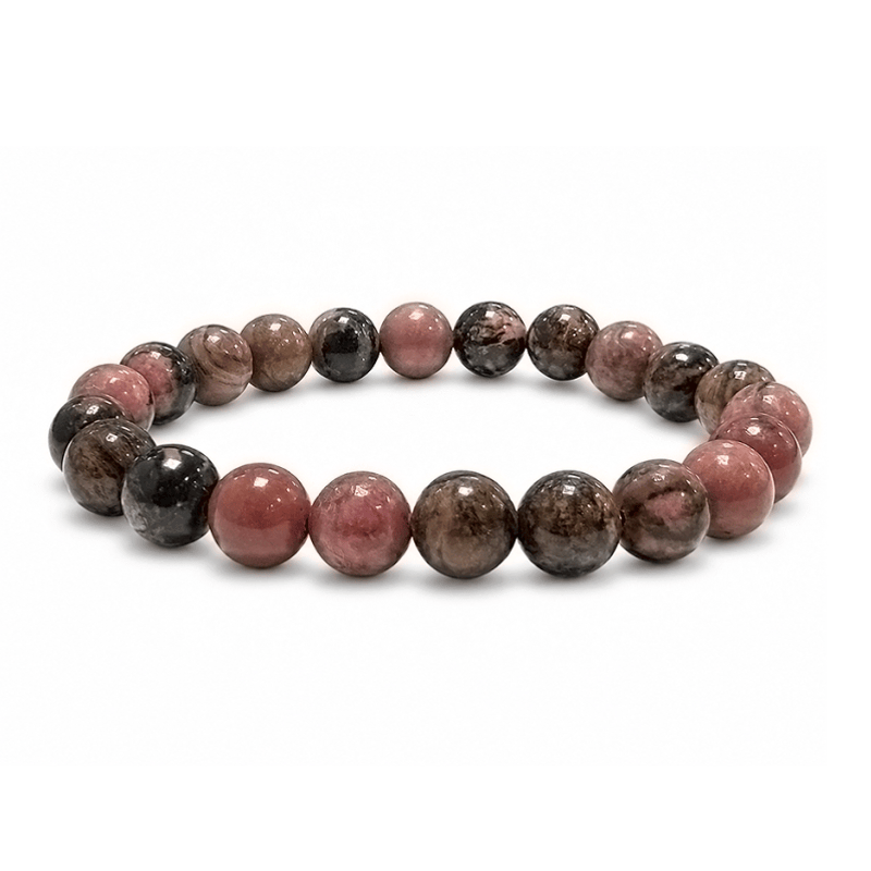 Rodonite - Bracciale in sfere lavorate