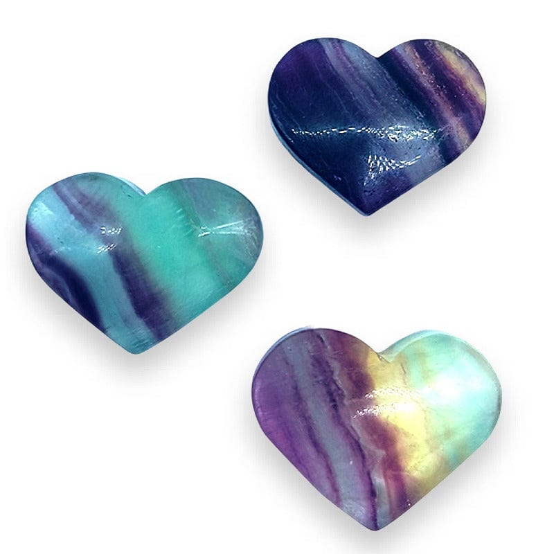 Cuore in Fluorite Arcobaleno