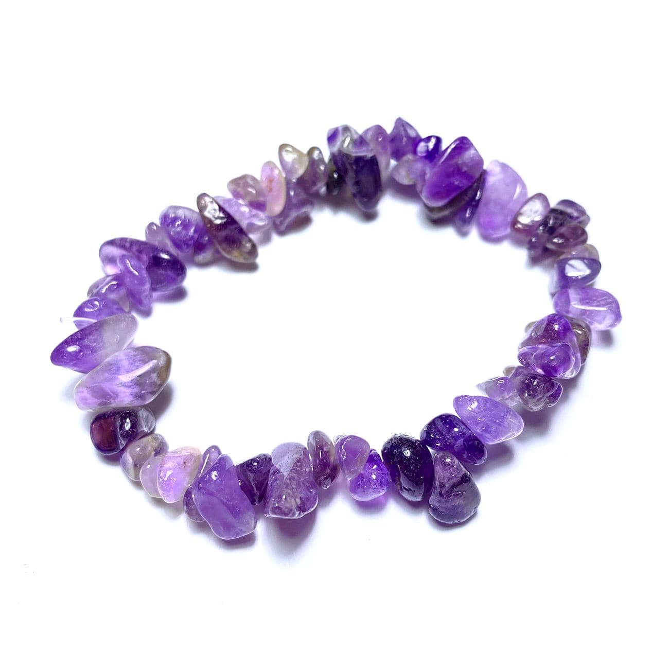 Tenetpietre Bracciali Bracciale elastico in "chips" di Ametista