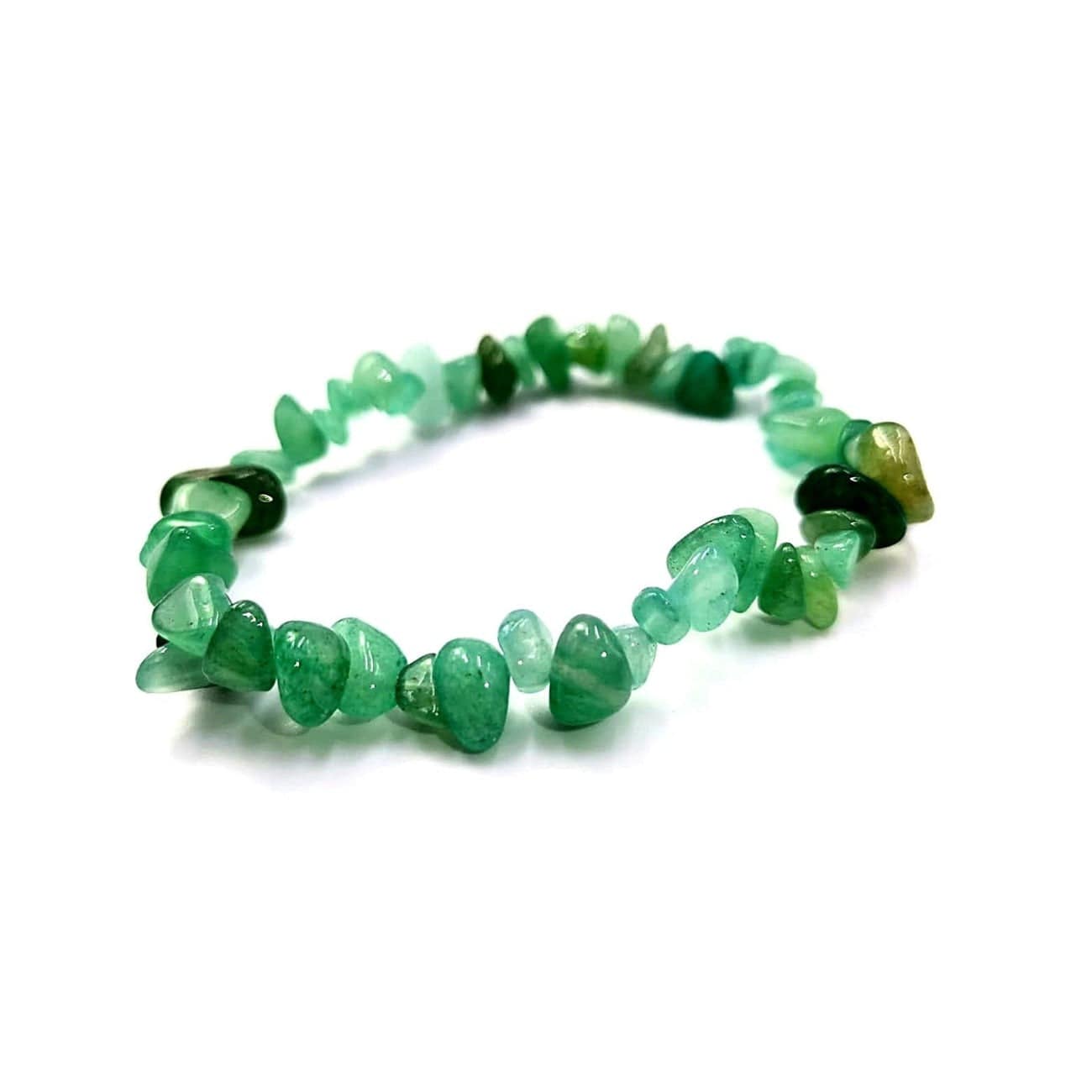Tenetpietre Bracciali Bracciale elastico in "chips" di Avventurina verde