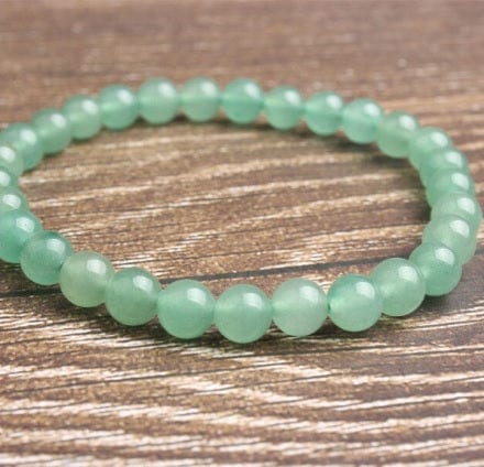 Tenetpietre Bracciali Bracciale elastico in sfere di Avventurina verde