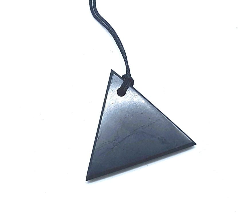 Tenetpietre Ciondolo in Shungite con cordoncino (TRIANGOLO) 45mm