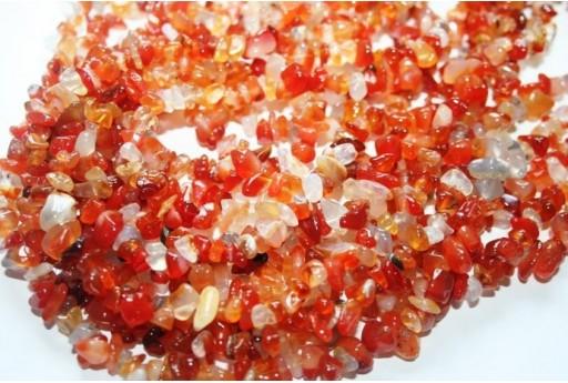 Tenetpietre Collana "chips" in Corniola