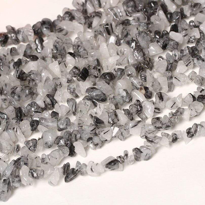 Tenetpietre Collana "chips" in Quarzo tormalinato