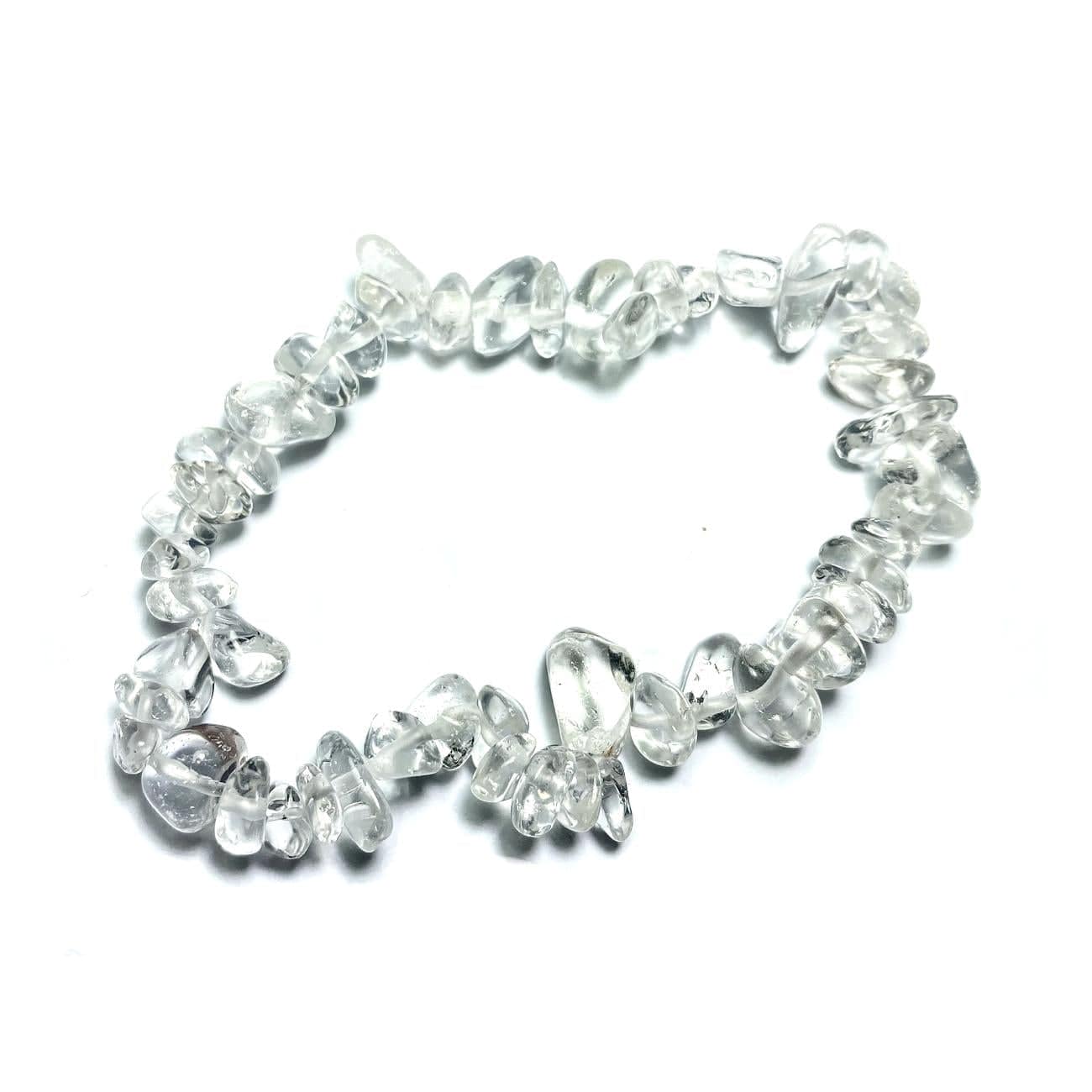 Tenetpietre Bracciali Bracciale elastico in "chips" di Quarzo Ialino