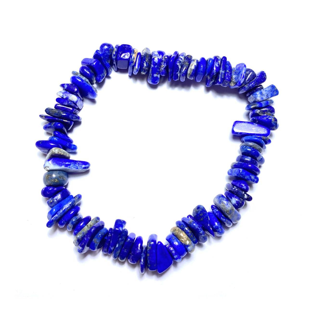 Tenetpietre Bracciali Bracciale elastico in "chips" di Lapislazzuli