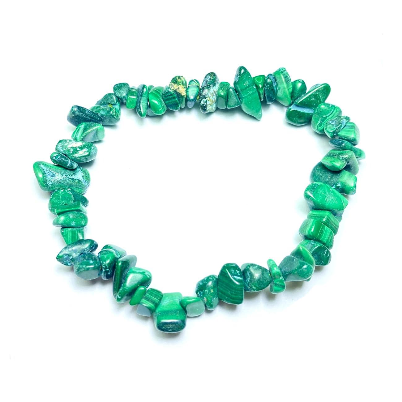 Tenetpietre Bracciali Bracciale elastico in "chips" di Malachite