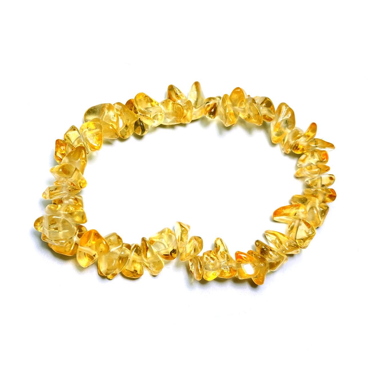 Tenetpietre Bracciali Bracciale elastico in "chips" di Quarzo citrino