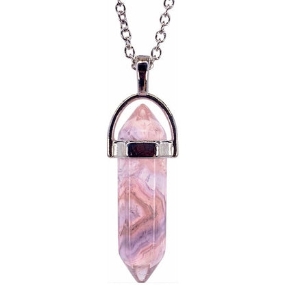 Hexagonal pendant in natural hard stones | More variations