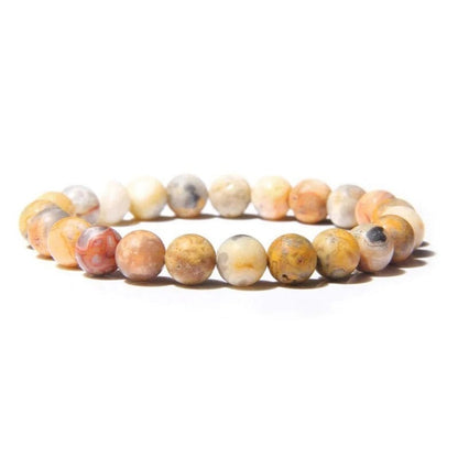 Oceanic jasper - elastic bracelet in worked spheres