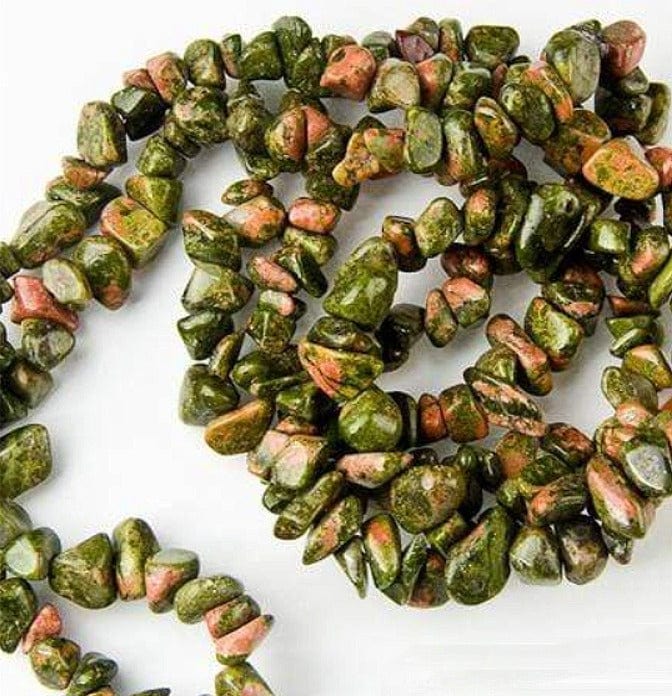 Unakite - chips necklace