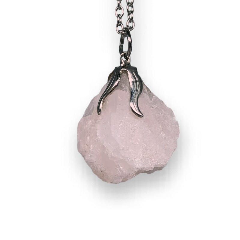 Obsidiana de copo de nieve en bruto - Collar con colgante en bruto