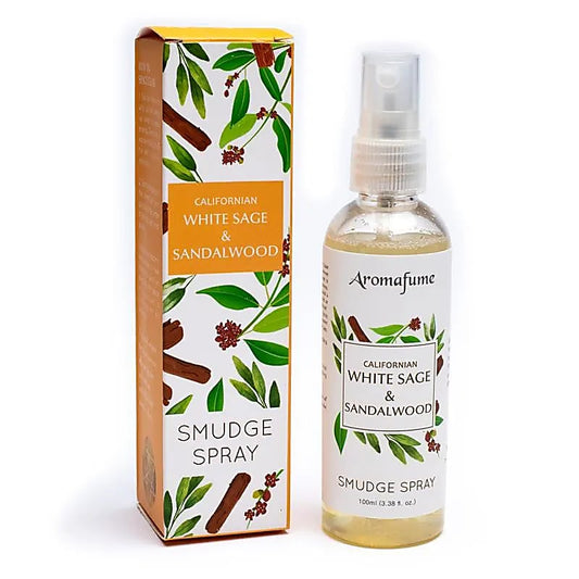 AROMAFUME - Spray per Ambienti agli Olii Essenziali 100% Naturale (SANDALO E SALVIA BIANCA)