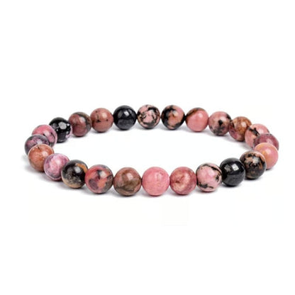 Rhodonite - Bracelet made of worked spheres