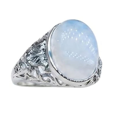 Anillo de latón hipoalergénico ajustable de cuarzo cereza vintage
