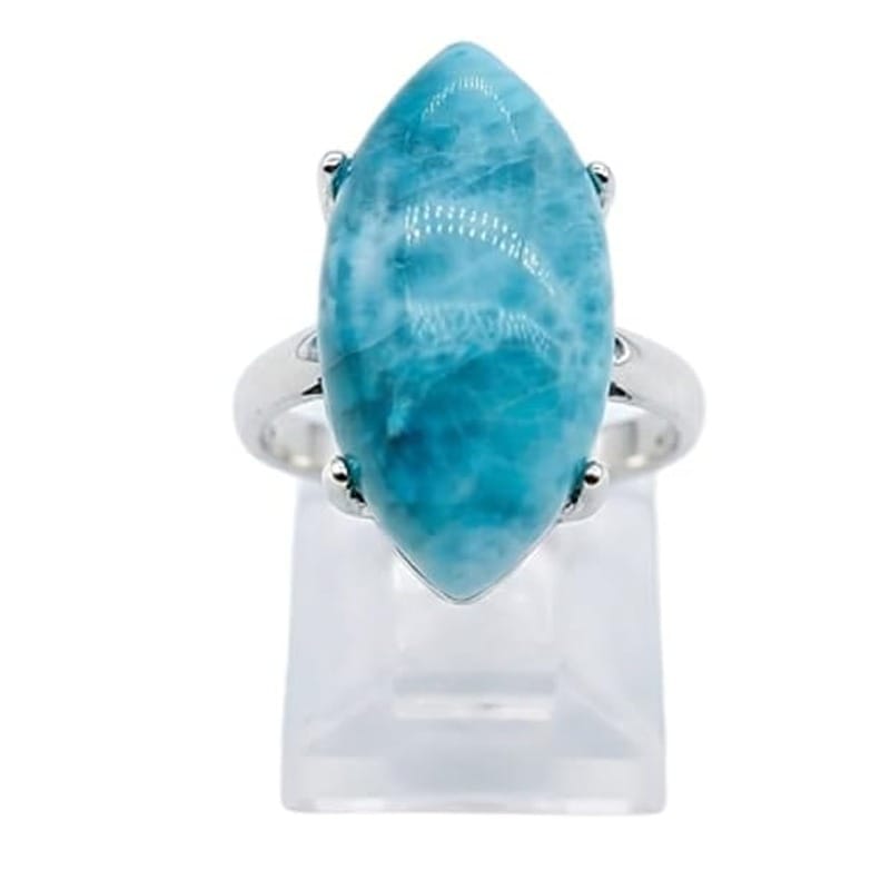 Apatite Mandorla - anello regolabile in ottone anallergico