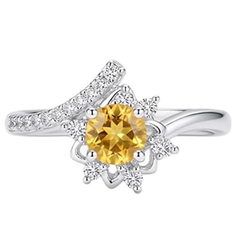 Topazio Fiore - anello regolabile in ottone anallergico