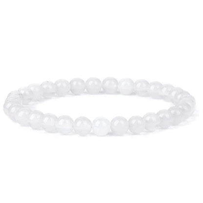 Selenite - bracciale elastico in sfere