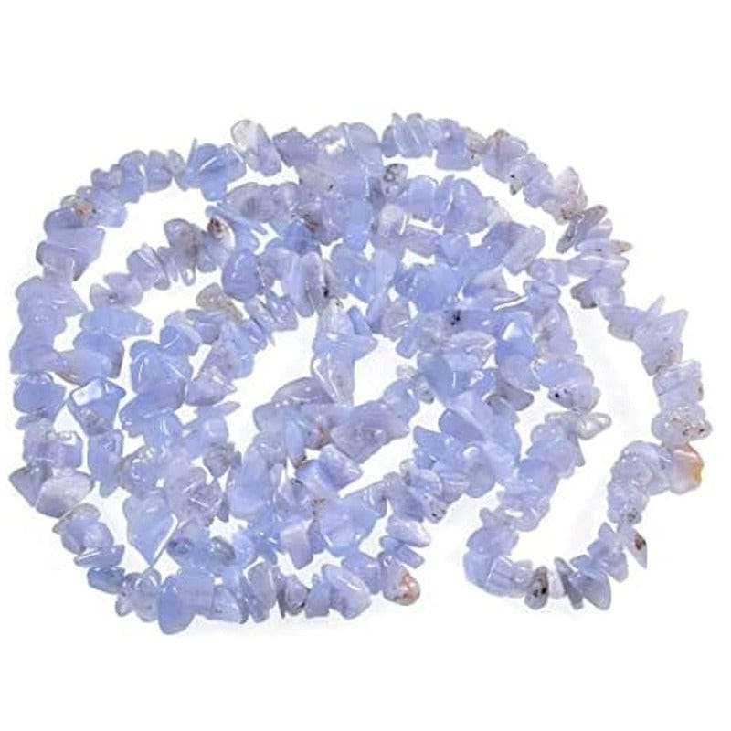 Blue chalcedony - chips necklace