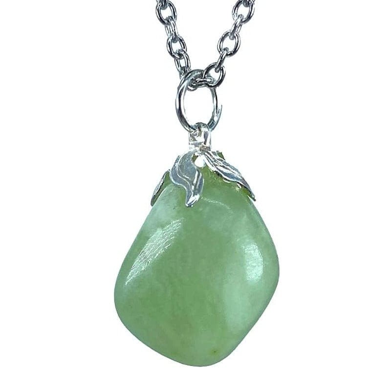 Handcrafted jade pendant with chain or rubber