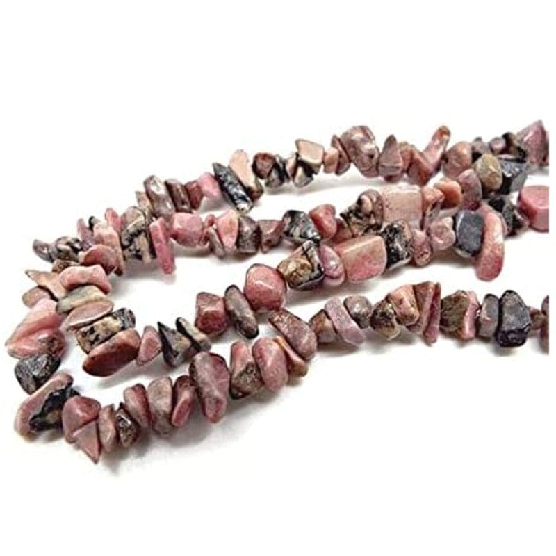Bracciale Elastico In Rodonite Naturale Con Ciondolo Cuore Argentato | Gioiello Artigianale Donna