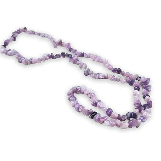 Lepidolite - collana in "chips"