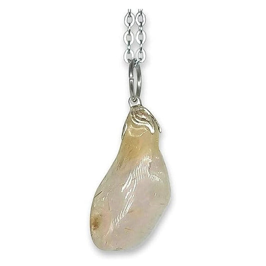 Rutilated quartz - necklace with pendant