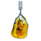Amber - necklace with tumbled pendant