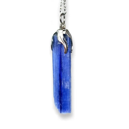 Raw blue kyanite - pendant necklace