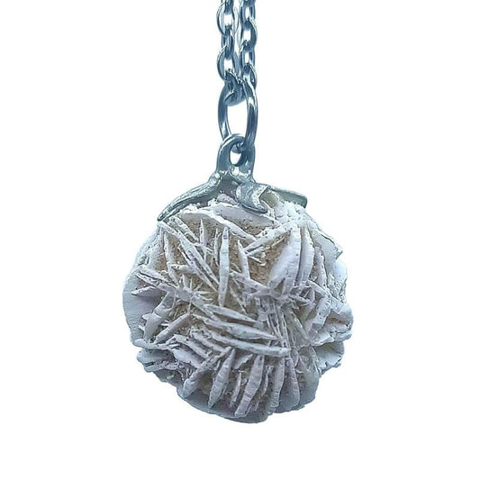 Desert Rose pendant with chain or rubber