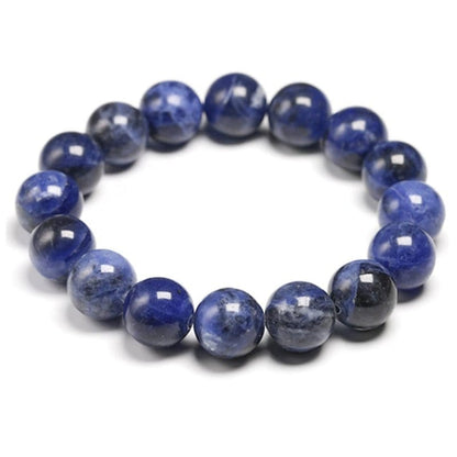 Sodalite - elastic bracelet in worked spheres