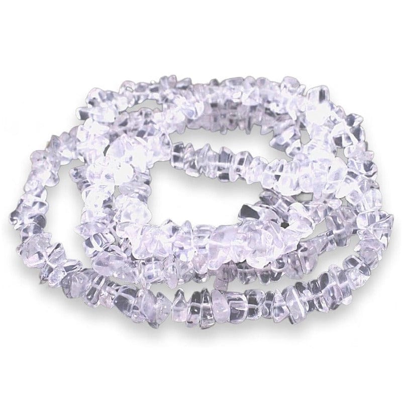 Rock crystal - chips necklace