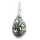 Polished Pyrite pendant with chain or rubber