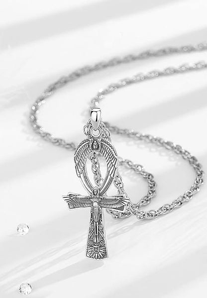 Ciondolo in Ottone Placcato Argento (ANKH EGIZIO PROTEZIONE)