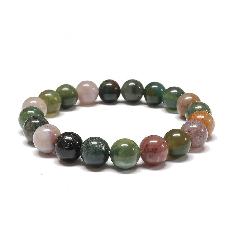 Indian agate - elastic bracelet in spheres